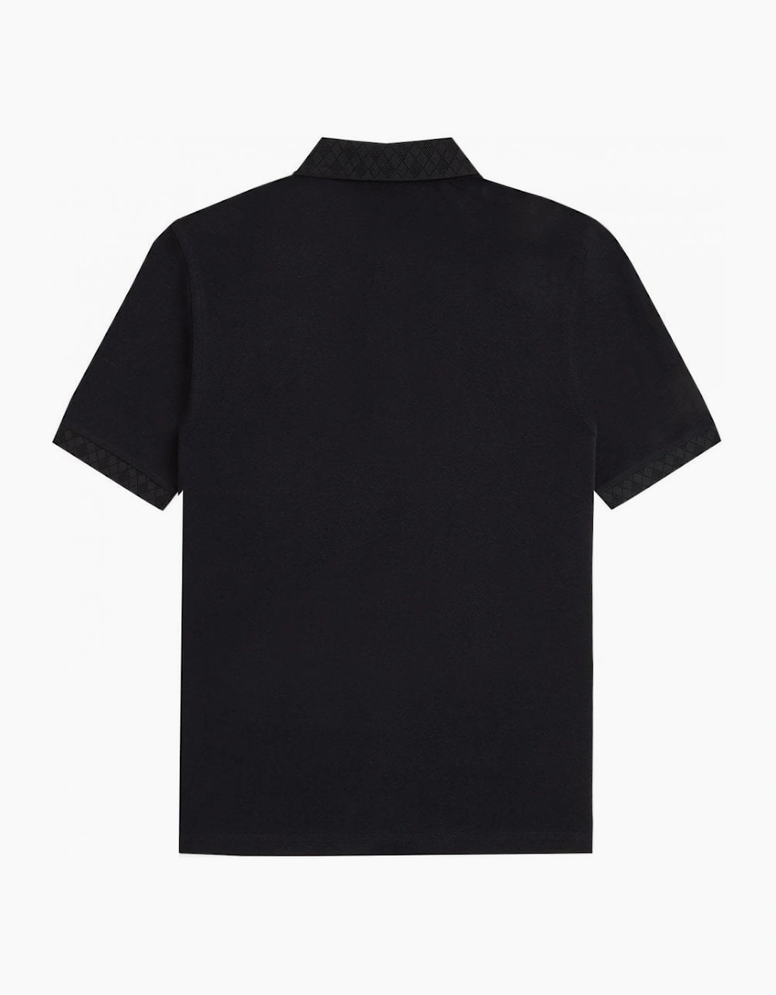 Fred Perry Men's Black Jacquard Trim Polo Shirt