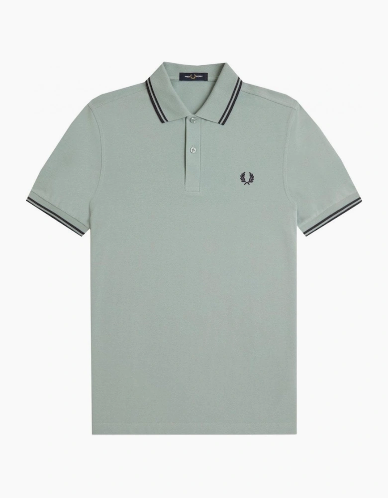 Fred Perry Men's Silver Blue Polo Shirt