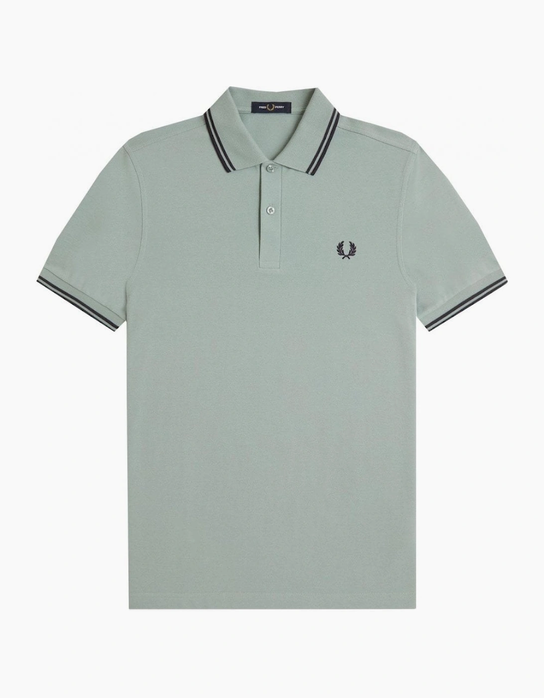 Fred Perry Men's Fred Perry Men's Silver Blue Polo Shirt - Green