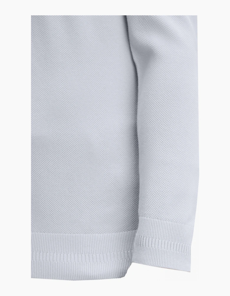 Fred Perry Men's Dusky Blue Cotton Pique Knitted Jumper