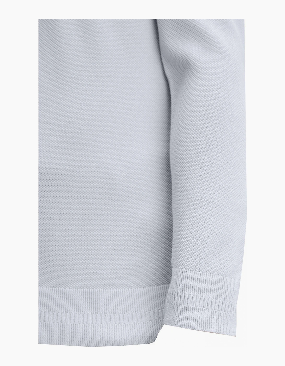 Fred Perry Men's Dusky Blue Cotton Pique Knitted Jumper