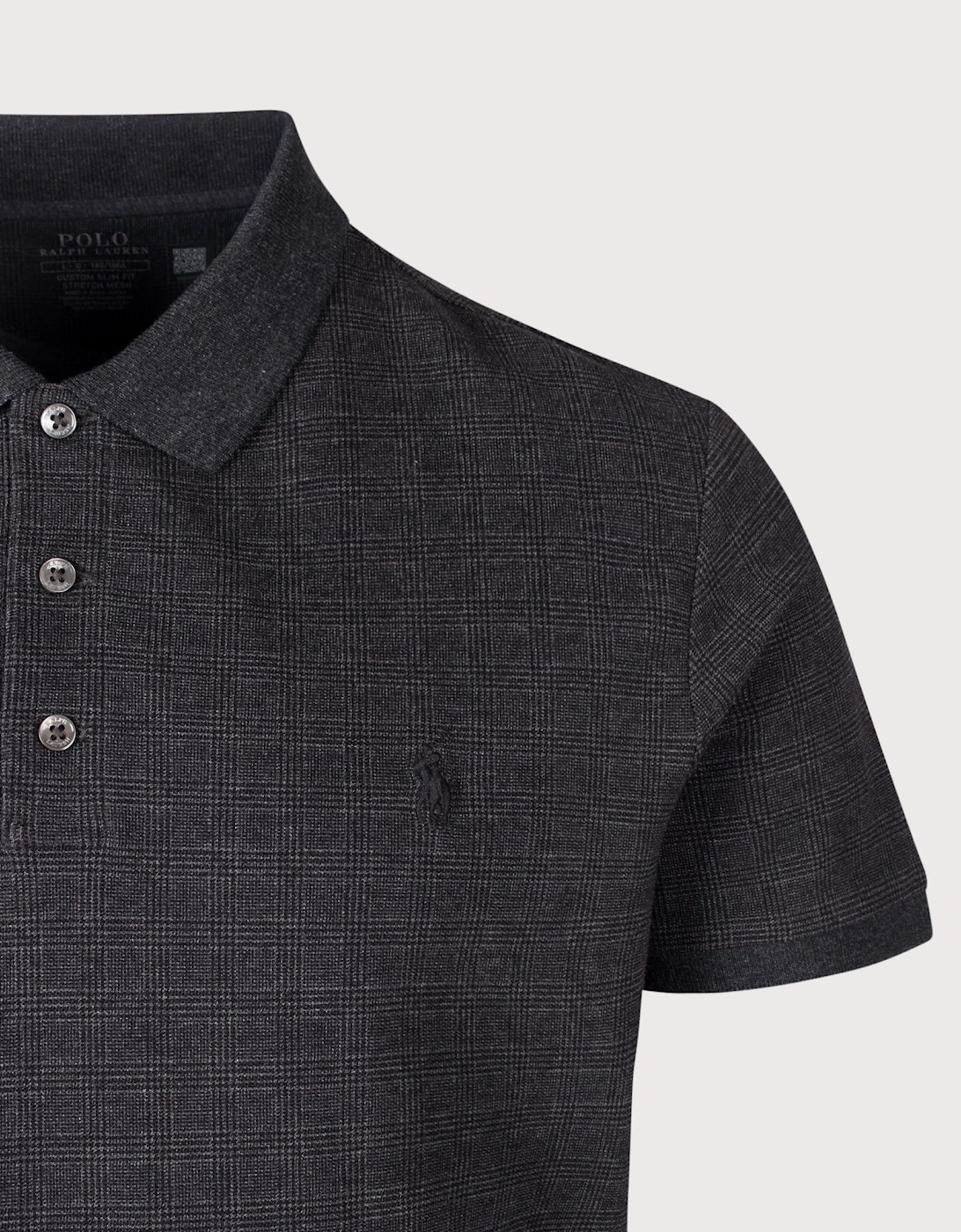 Custom Slim Fit Stretch Mesh Polo Shirt