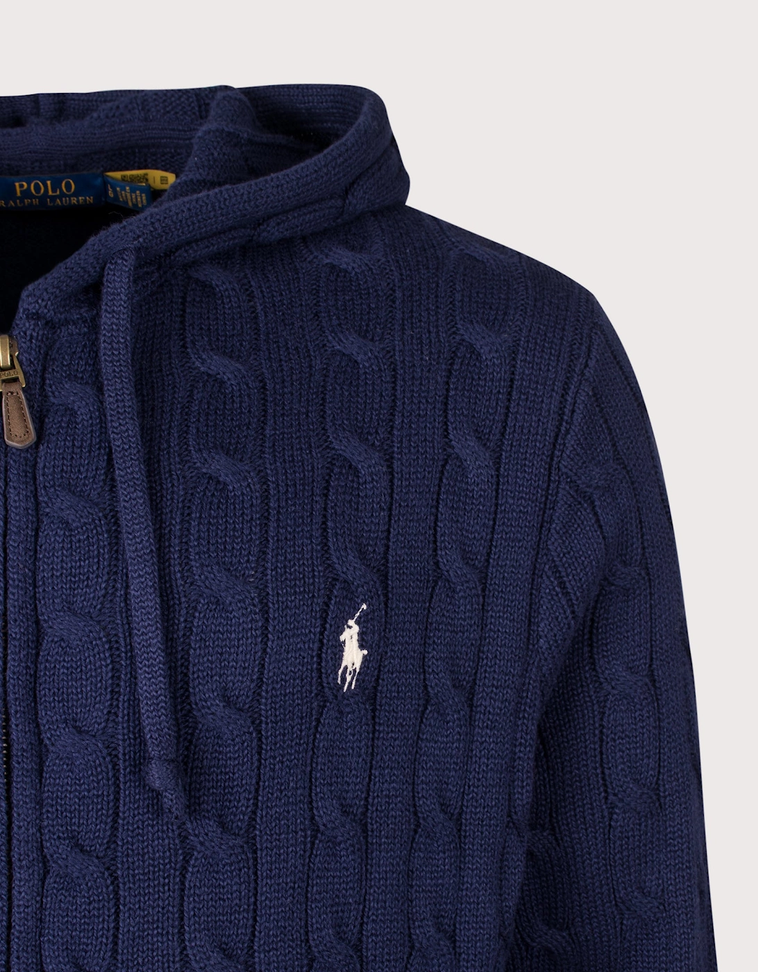 Regular Fit Zip Through Cable Knit