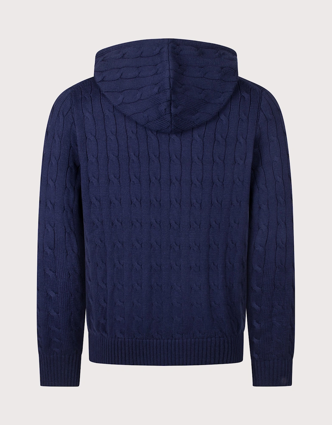Regular Fit Zip Through Cable Knit