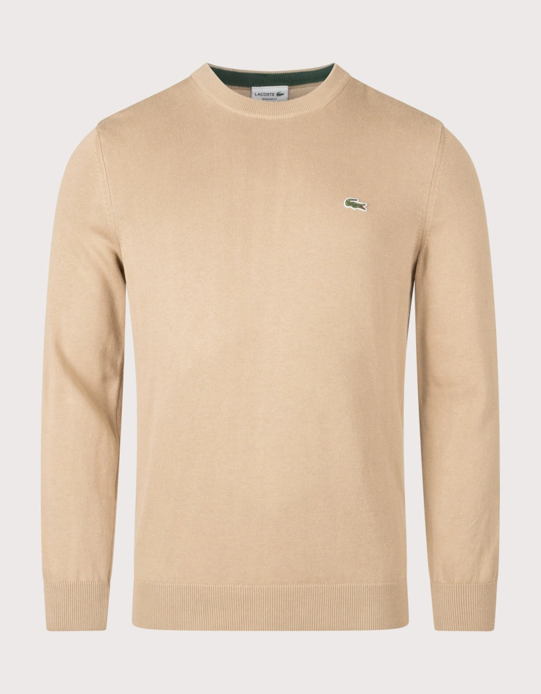 Regular Fit Croc Logo Knitted Jumper
