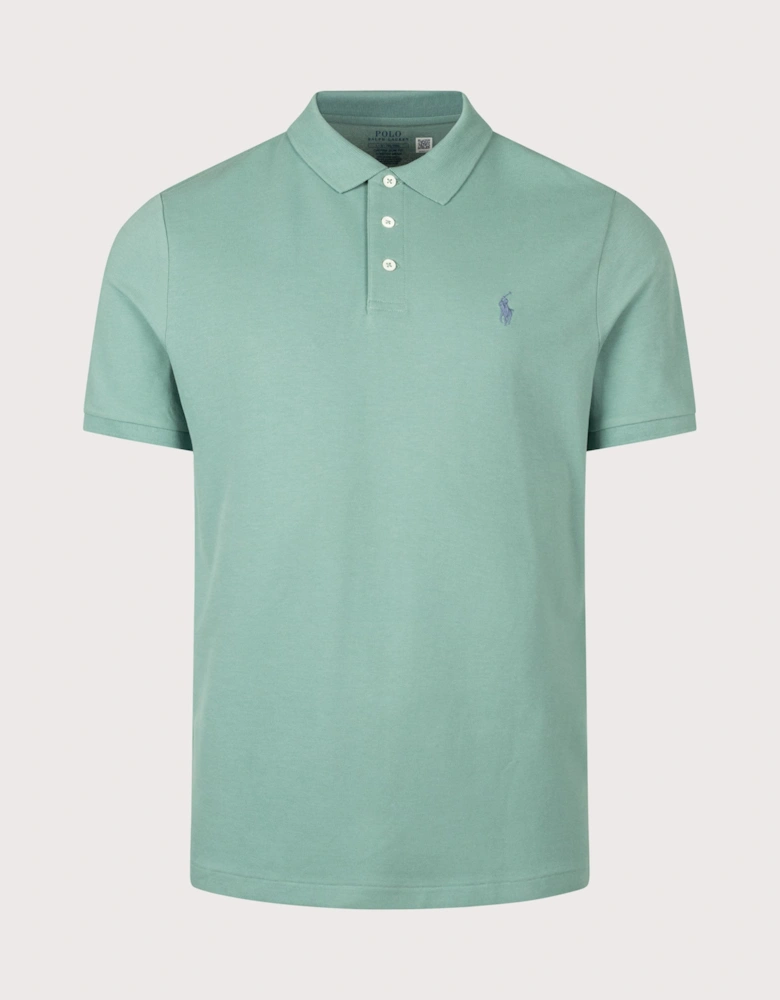 Custom Slim Fit Stretch Mesh Polo Shirt