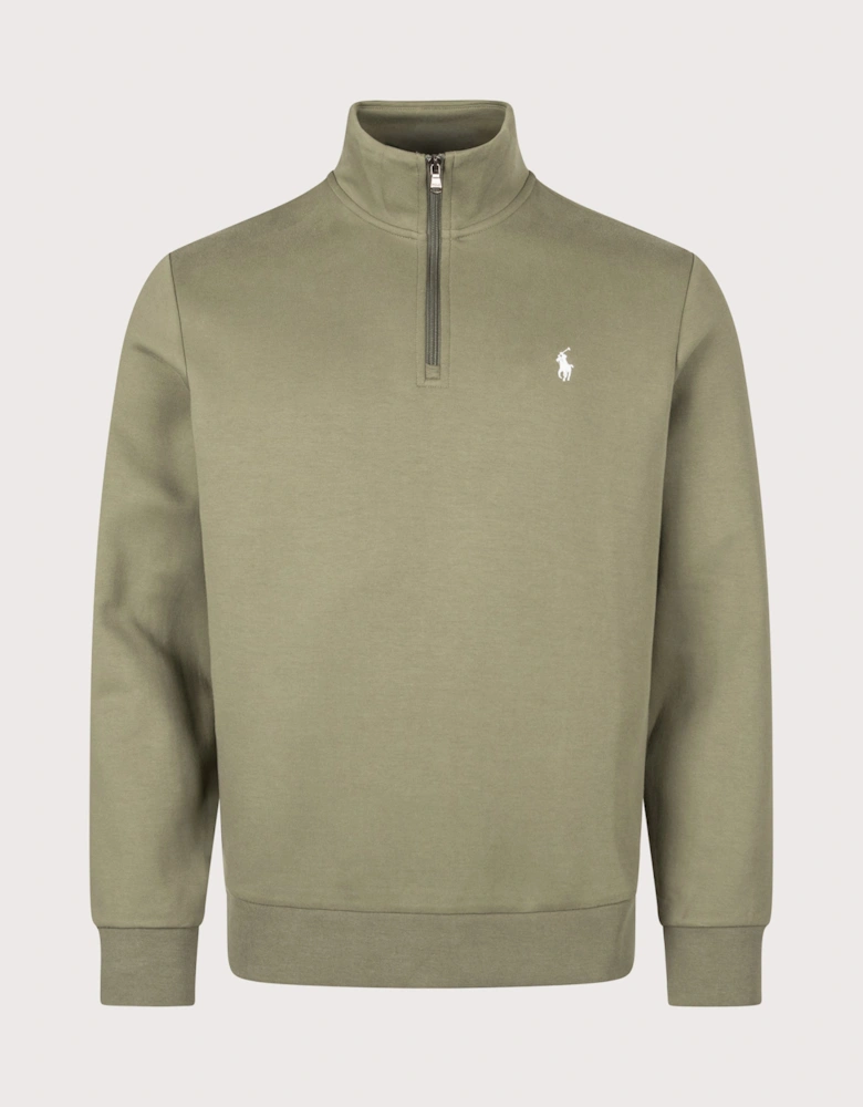 Double-Knit Quarter Zip Sweatshirt