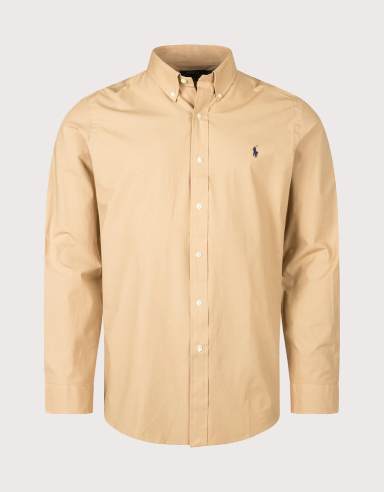 Custom Fit Stretch Poplin Shirt