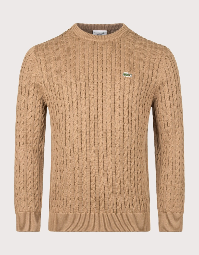 Regular Fit Cable Knitted Jumper