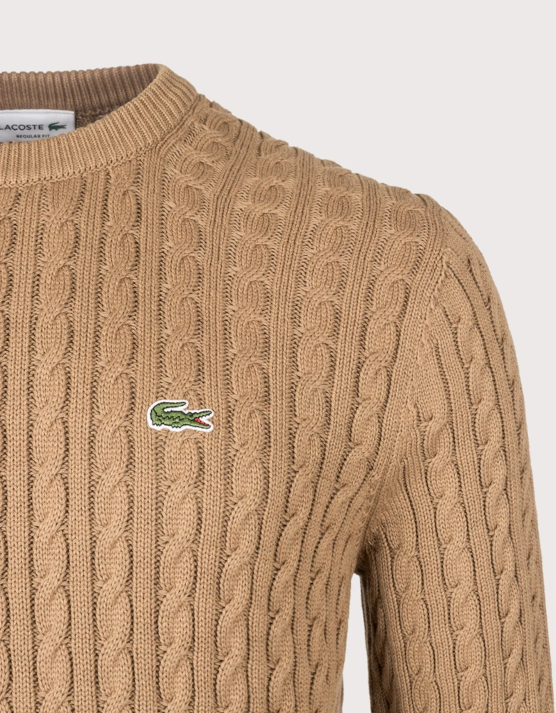 Regular Fit Cable Knitted Jumper