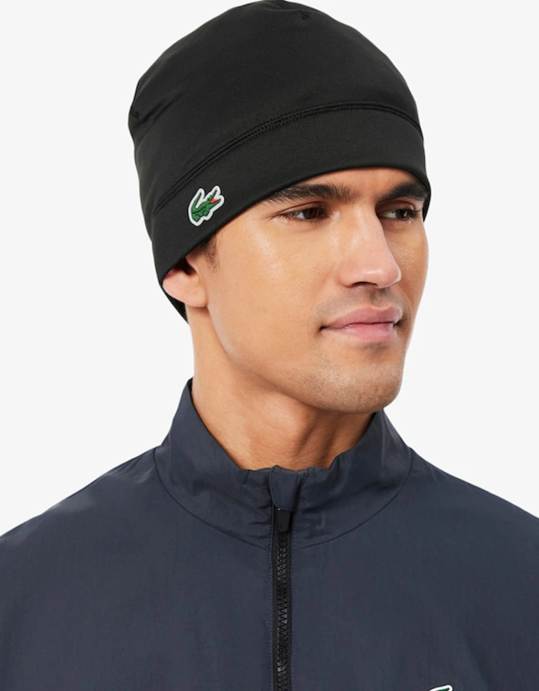 Lacoste Sport Polar Fleece Reflective Crocodile Beanie