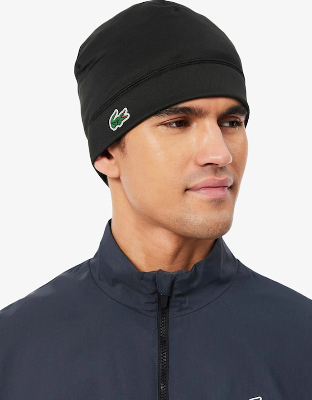 Lacoste Sport Polar Fleece Reflective Crocodile Beanie