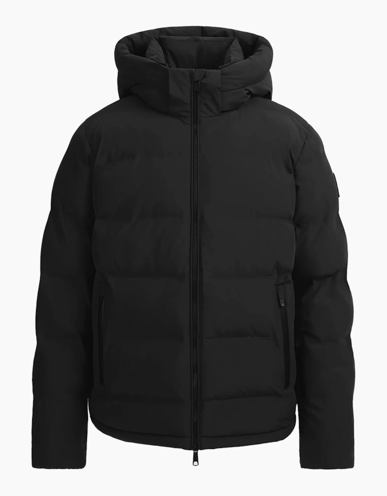 SANDBANKS WATERPROOF BANKS PUFFER JACKET BLACK