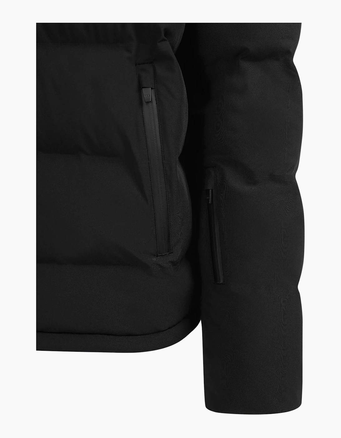 SANDBANKS WATERPROOF BANKS PUFFER JACKET BLACK