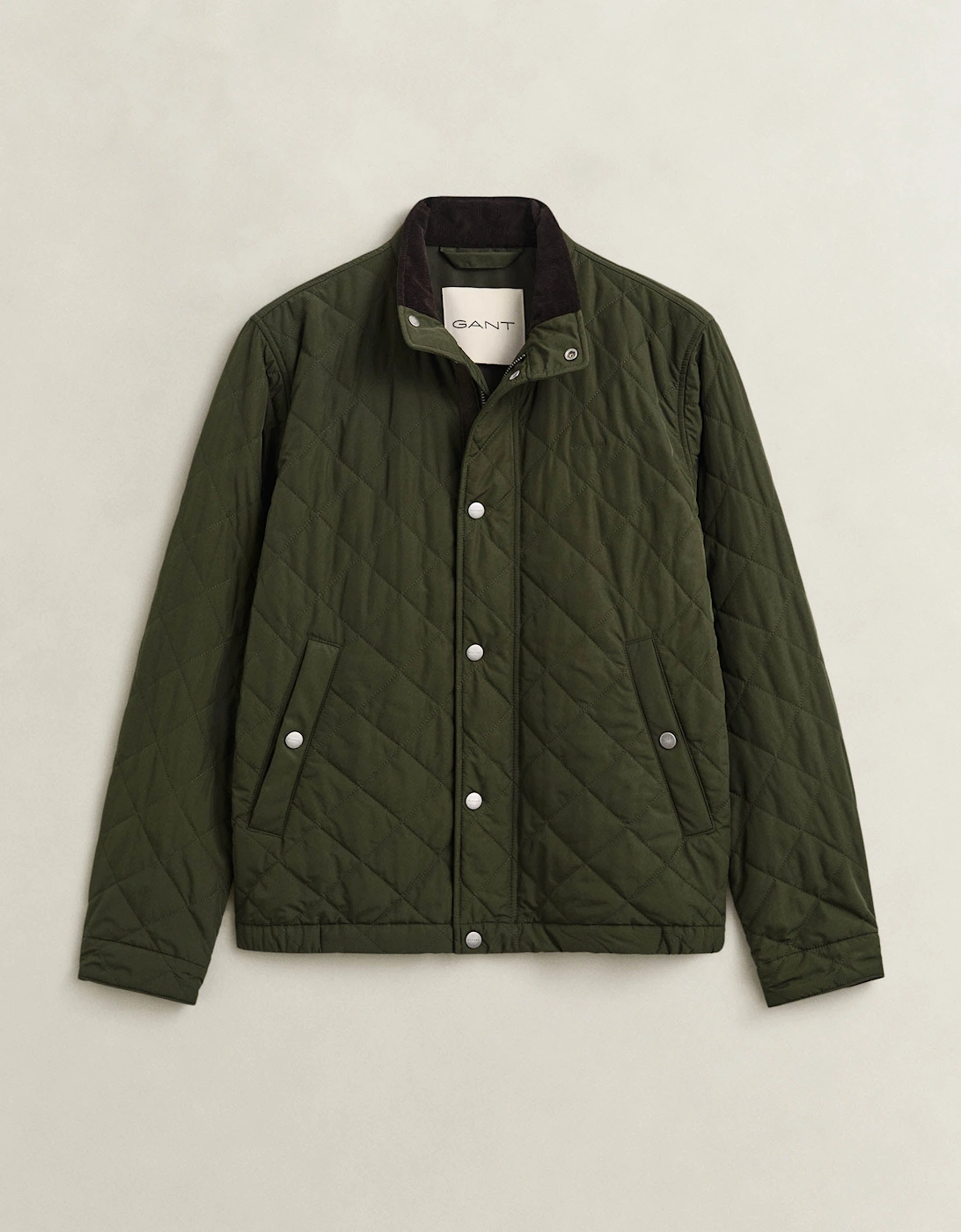 GANT Mens Quilted Jacket - 368 Dark Moss Green