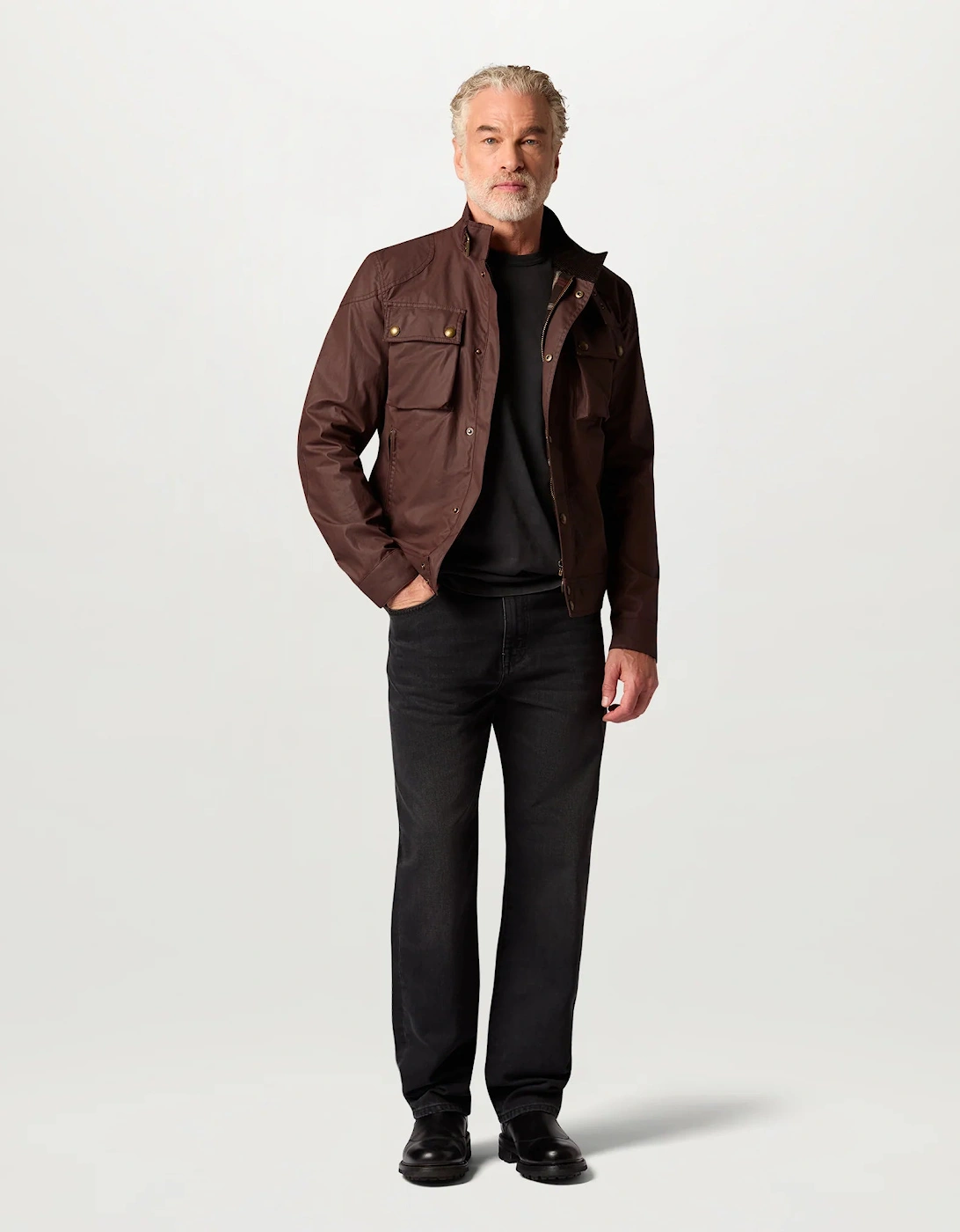 Belstaff Racemaster Mens Waxed Cotton Compact Field Jacket - Oxblood