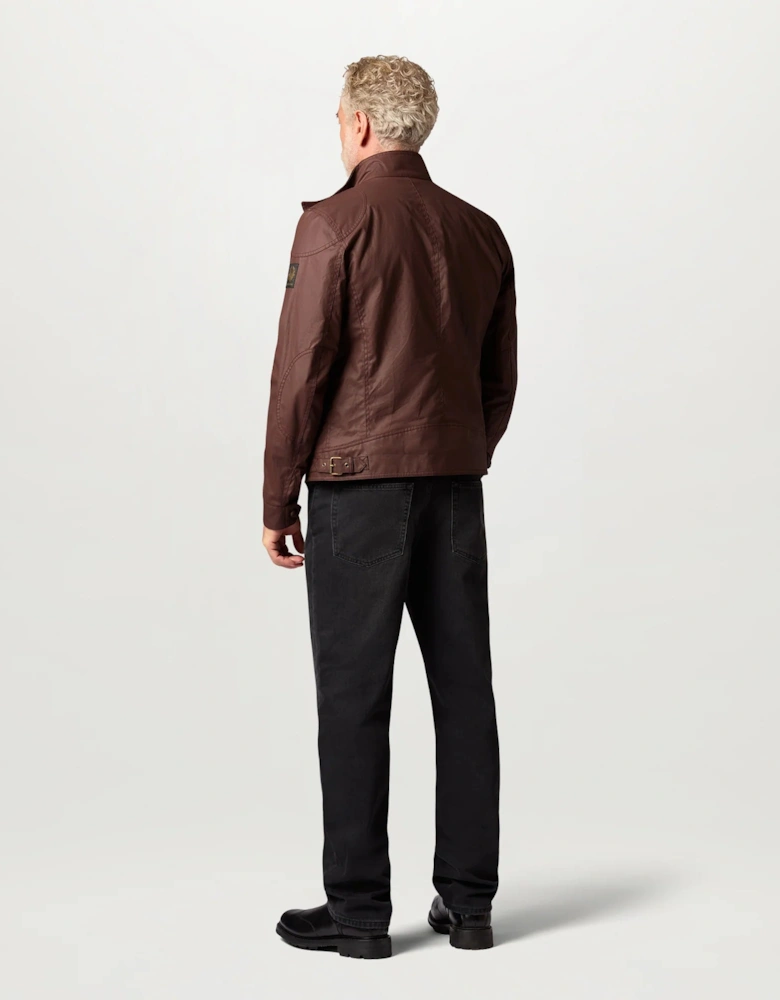 Belstaff Racemaster Mens Waxed Cotton Compact Field Jacket - Oxblood