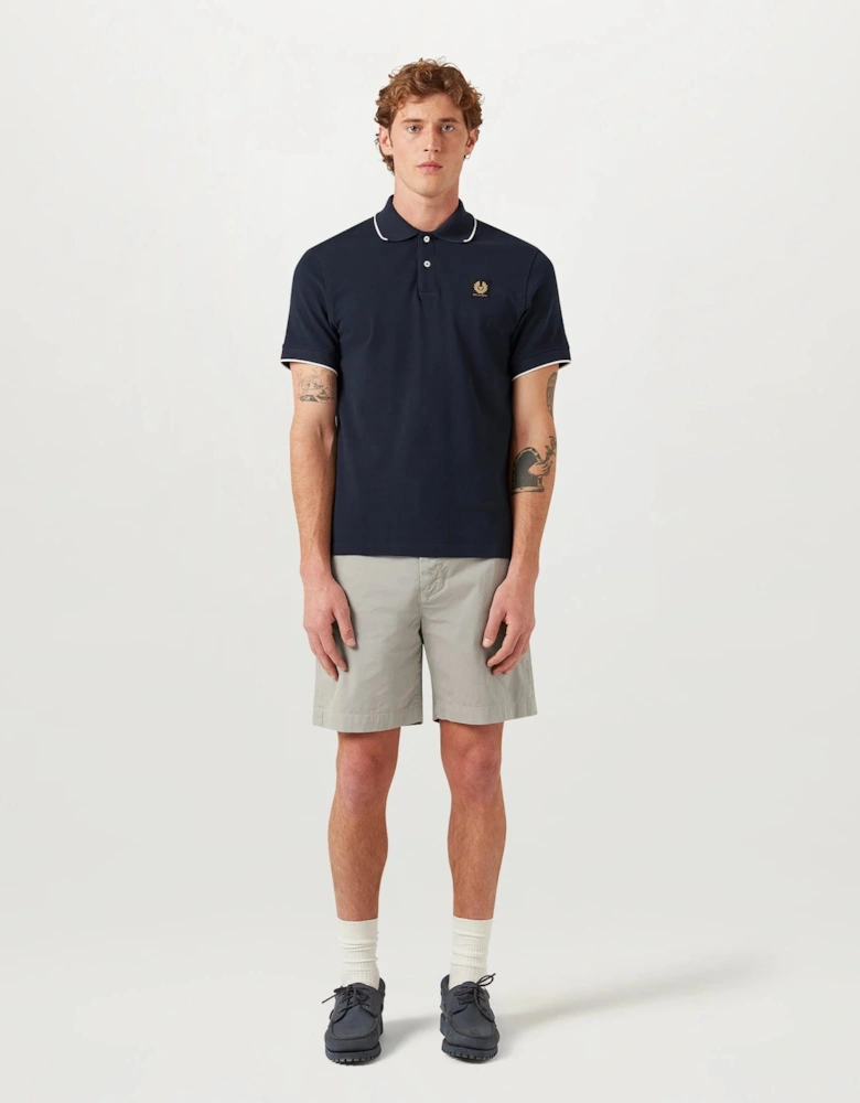 Belstaff Mens Tipped Polo Shirt - Dark Ink