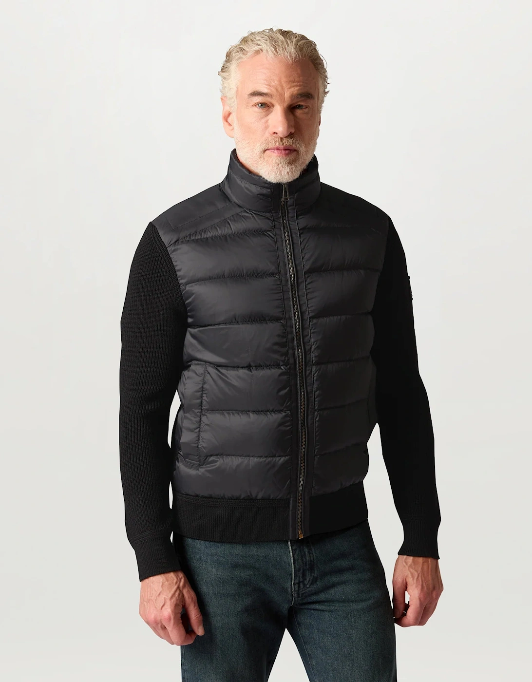 Belstaff Mens Compound Hybrid Down Jacket - Black