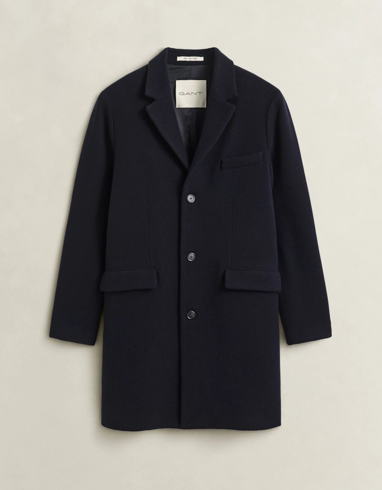 GANT Mens Classic Wool Coat - 433 Evening Blue