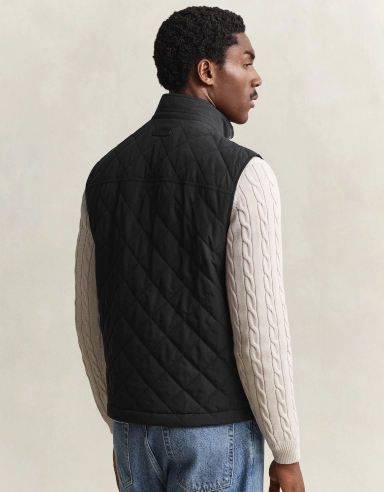 GANT Mens Quilted Vest - 5 Black