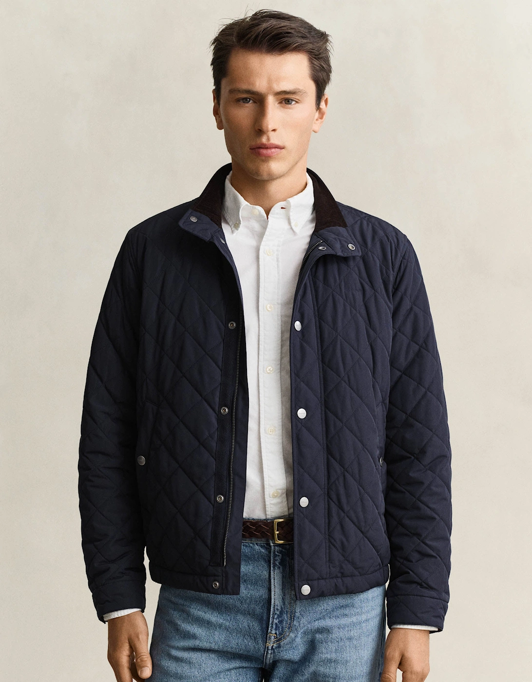 GANT Mens Quilted Jacket - 433 Evening Blue