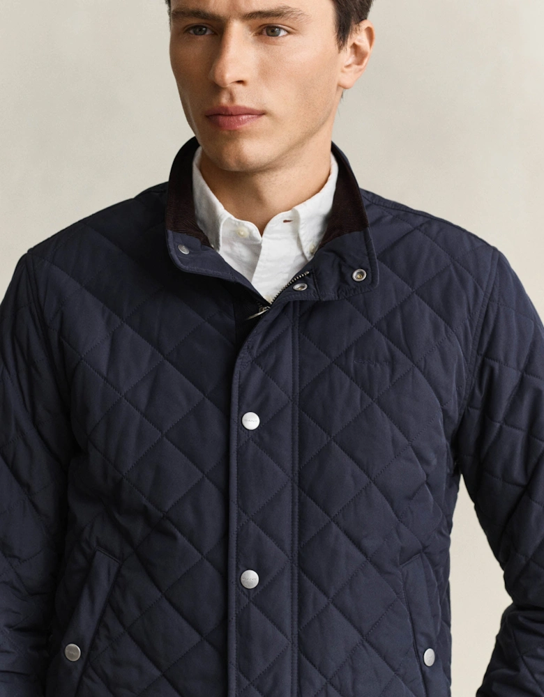 GANT Mens Quilted Jacket - 433 Evening Blue