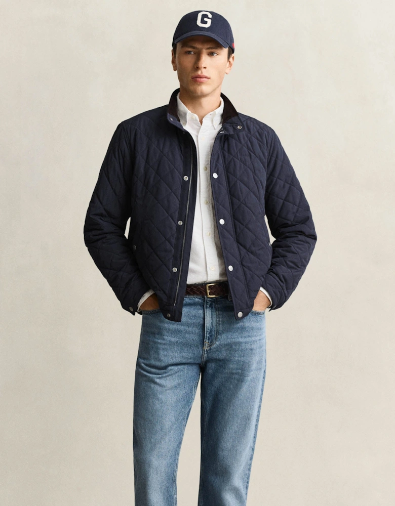 GANT Mens Quilted Jacket - 433 Evening Blue