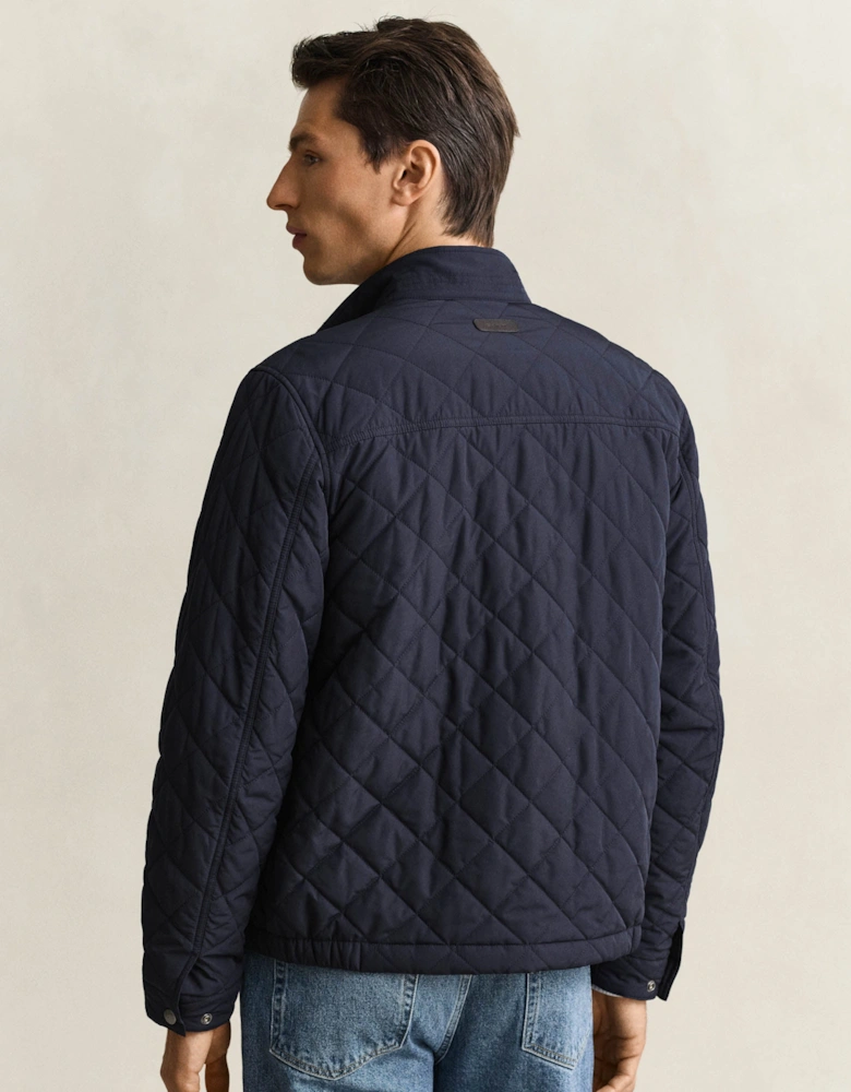GANT Mens Quilted Jacket - 433 Evening Blue
