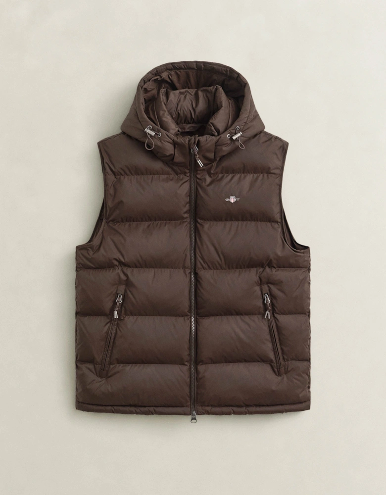 GANT Mens Active Cloud Vest - 217 Black Brown