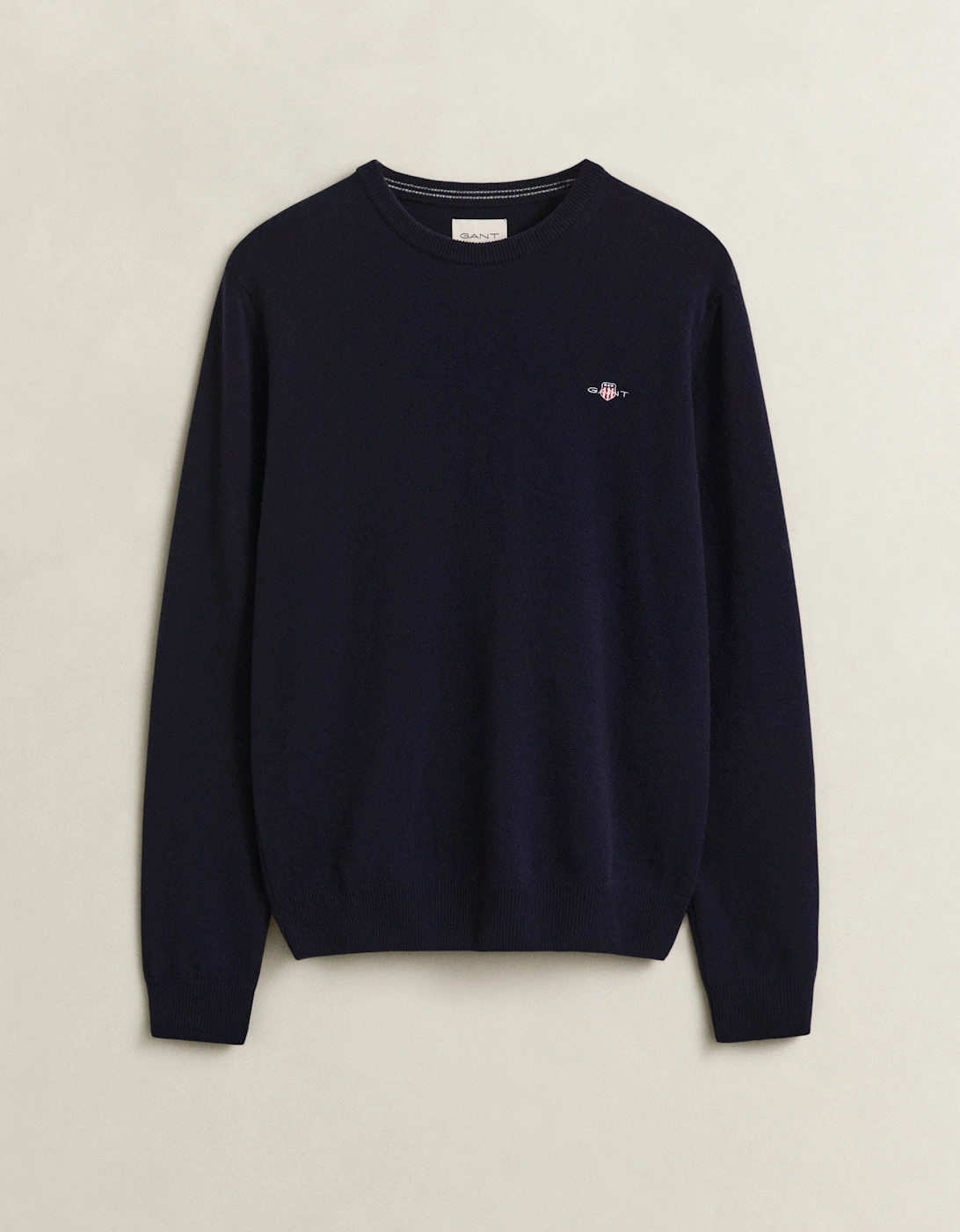 Gant Men's GANT Mens Superfine Lambswool Crew Neck Sweater - 410 Marine - Navy
