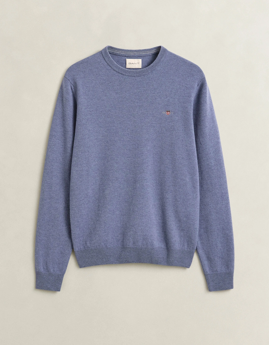Gant Men's GANT Mens Superfine Lambswool Crew Neck Sweater - 476 Blue Horizon