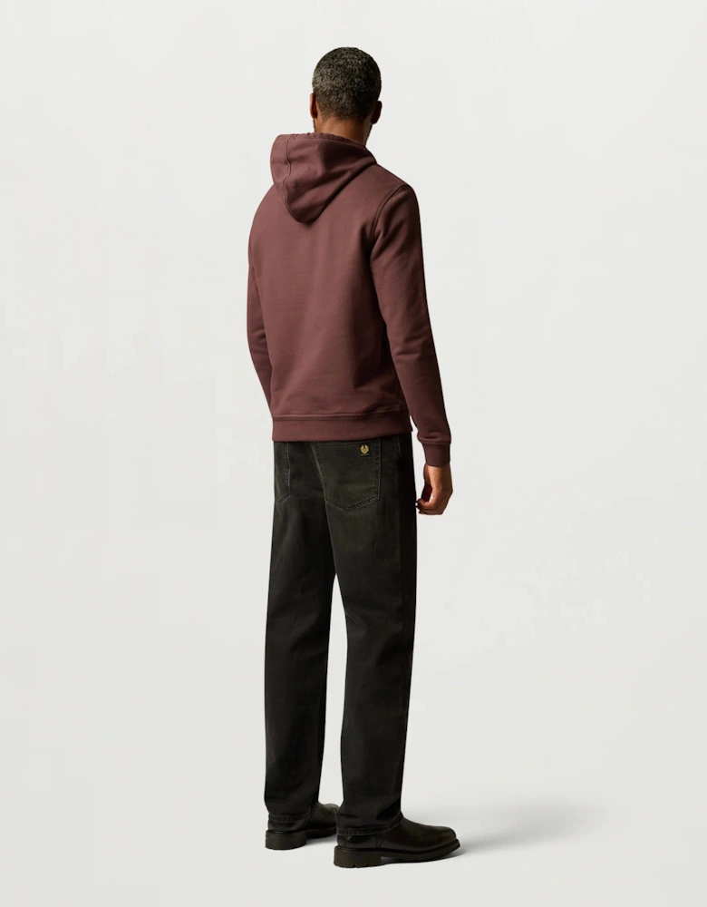 Belstaff Mens Logo Hoodie - Oxblood