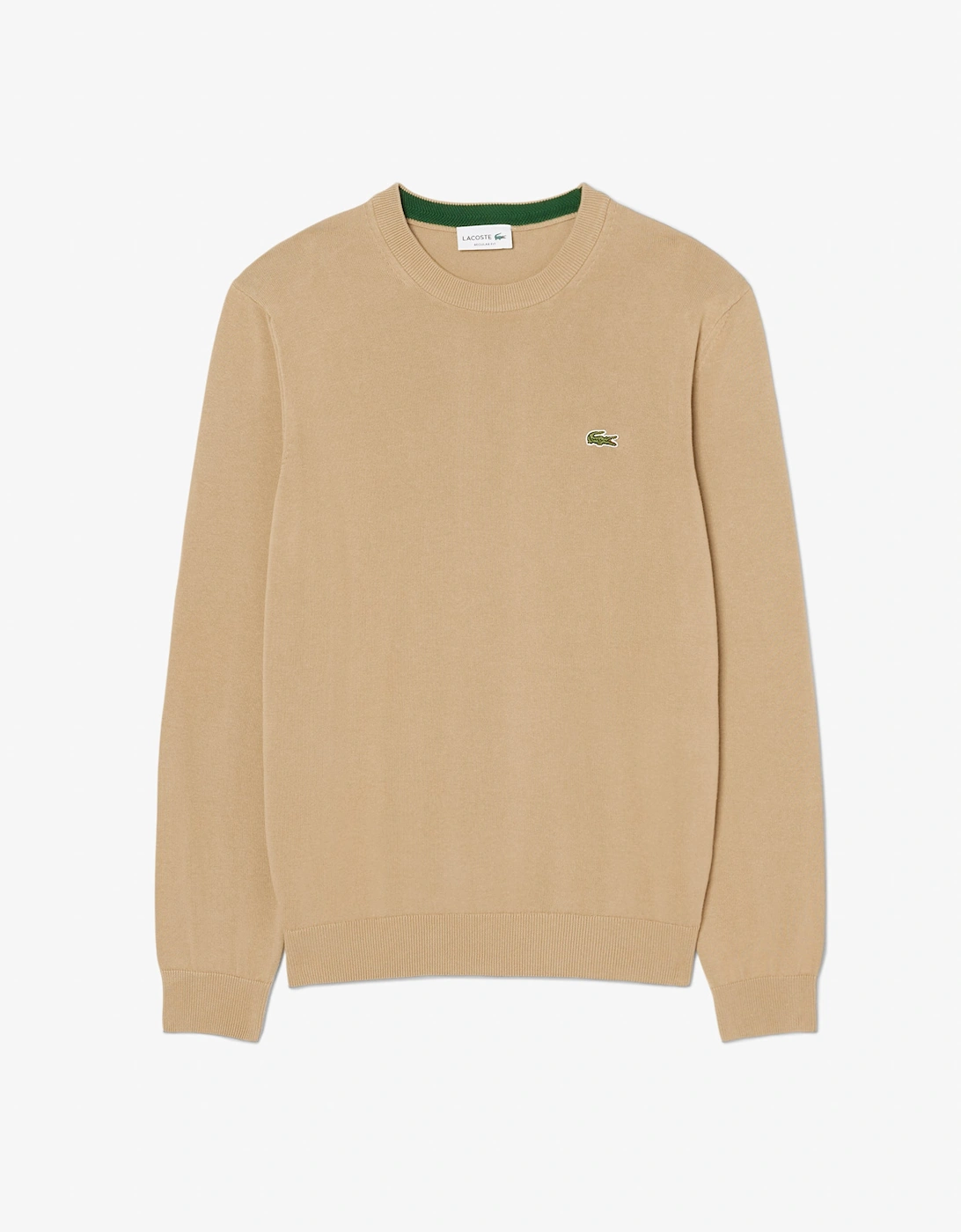 Lacoste Mens Organic Cotton Crew Neck Sweater - Cookie SIX