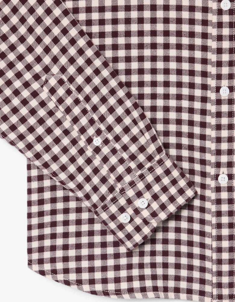 Lacoste Regular Fit Small Plaid Flannel Shirt