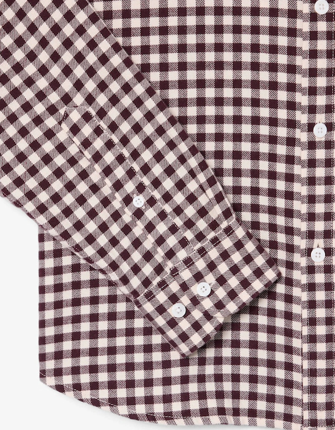 Lacoste Regular Fit Small Plaid Flannel Shirt