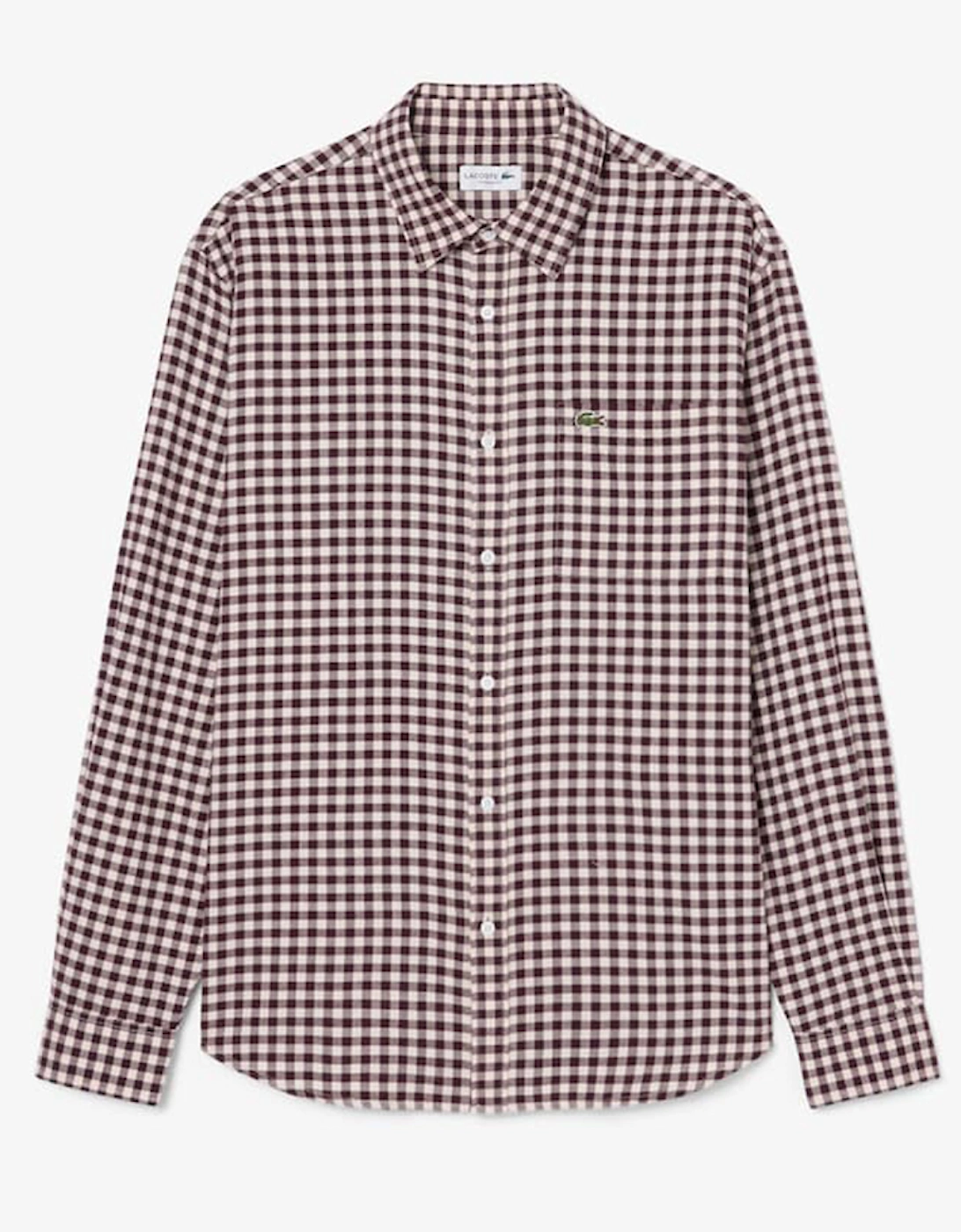 Lacoste Regular Fit Small Plaid Flannel Shirt
