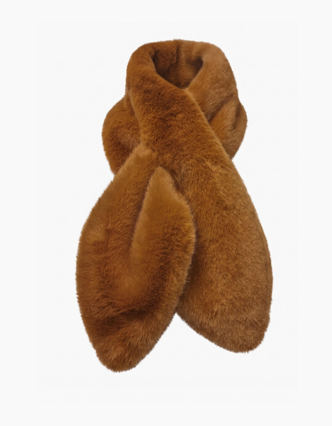 Cate Faux Fur Scarf - Chestnut