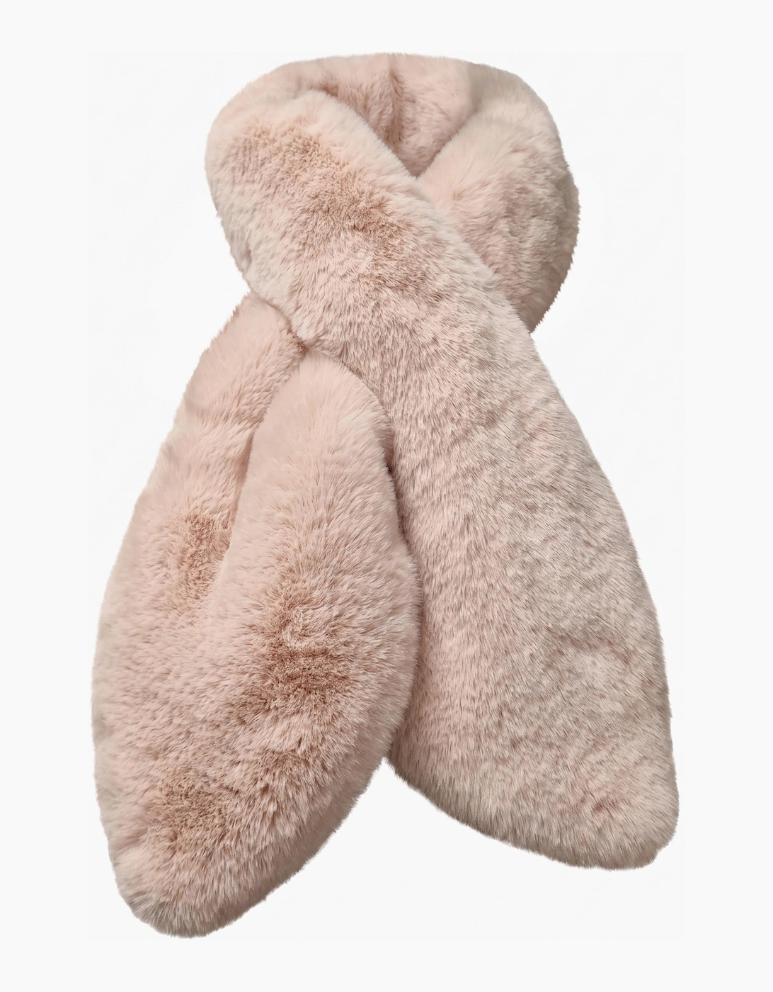 Cate Faux Fur Scarf - Blush