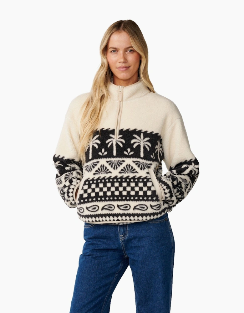 Rip Curl Womens Bossa Nova Polar Printed Half Zip Fleece