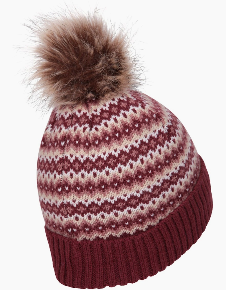 Mountain Warehouse Womens/Ladies Fair Isle Pom Pom Beanie