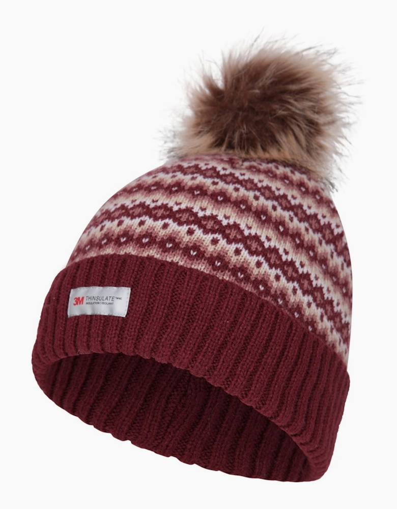 Mountain Warehouse Womens/Ladies Fair Isle Pom Pom Beanie