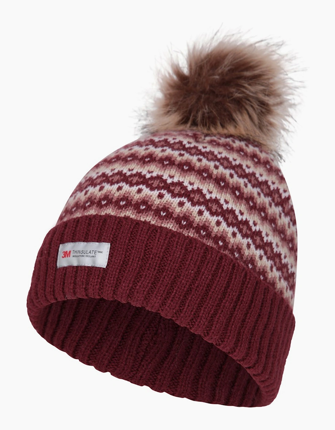 Mountain Warehouse Womens/Ladies Fair Isle Pom Pom Beanie