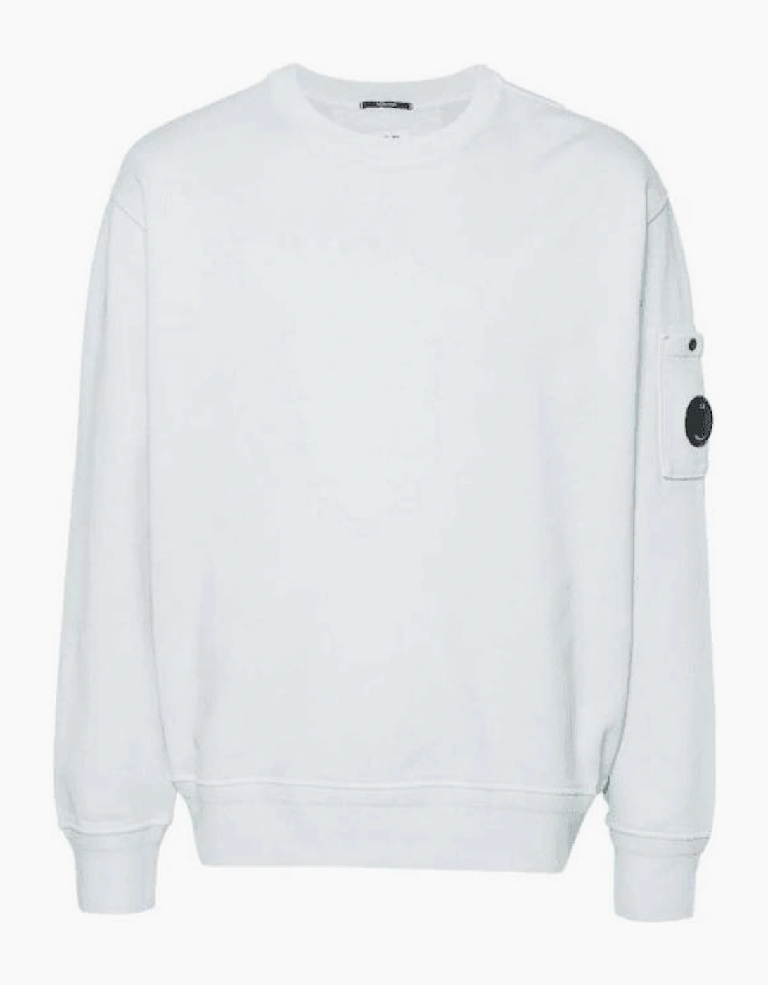 Cotton Lens Logo Crew Neck Starlight Blue Sweatshirt