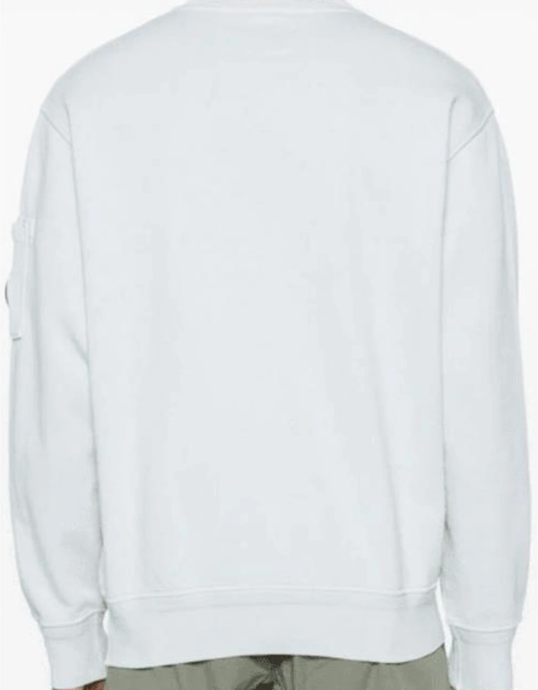 Cotton Lens Logo Crew Neck Starlight Blue Sweatshirt