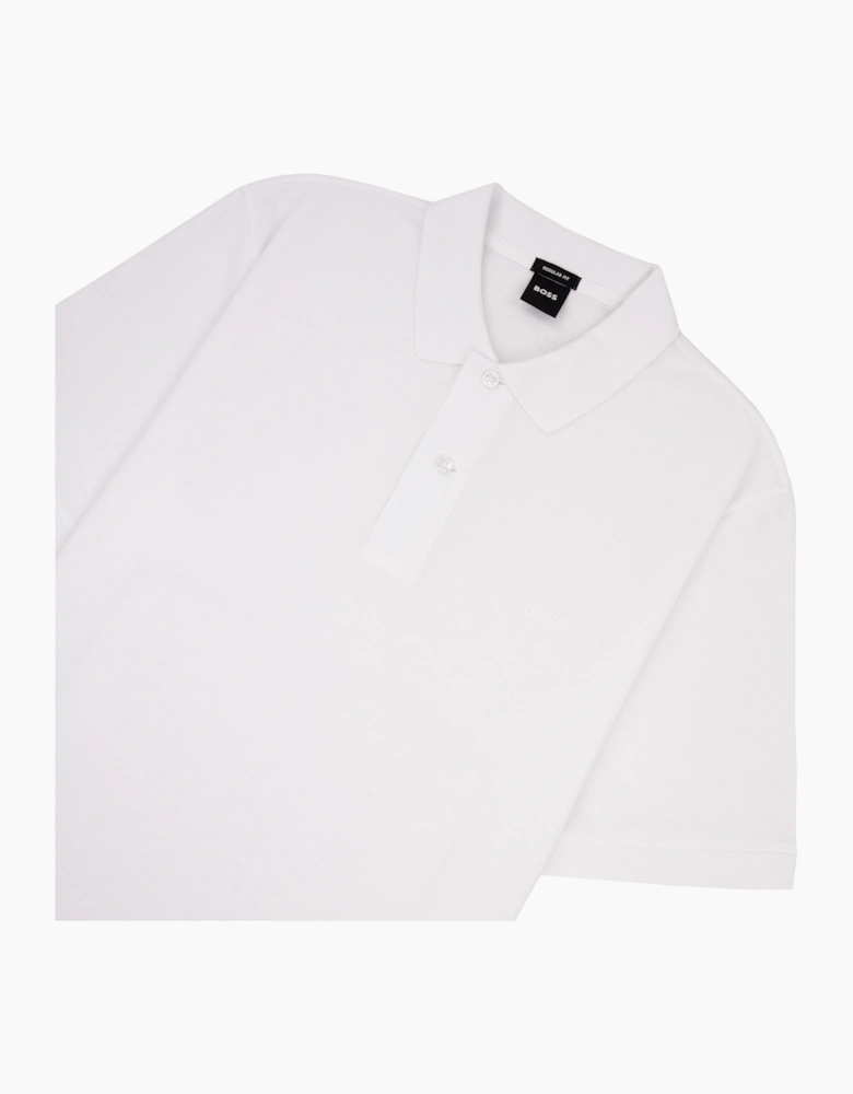 Hugo Boss Pallas Cotton Polo With Embroidered Logo White 100