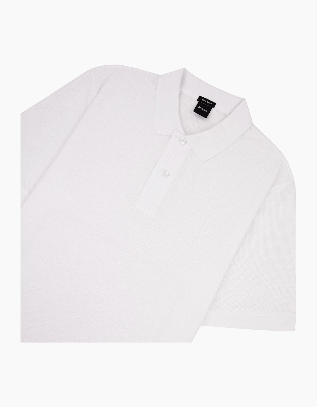 Hugo Boss Pallas Cotton Polo With Embroidered Logo White 100