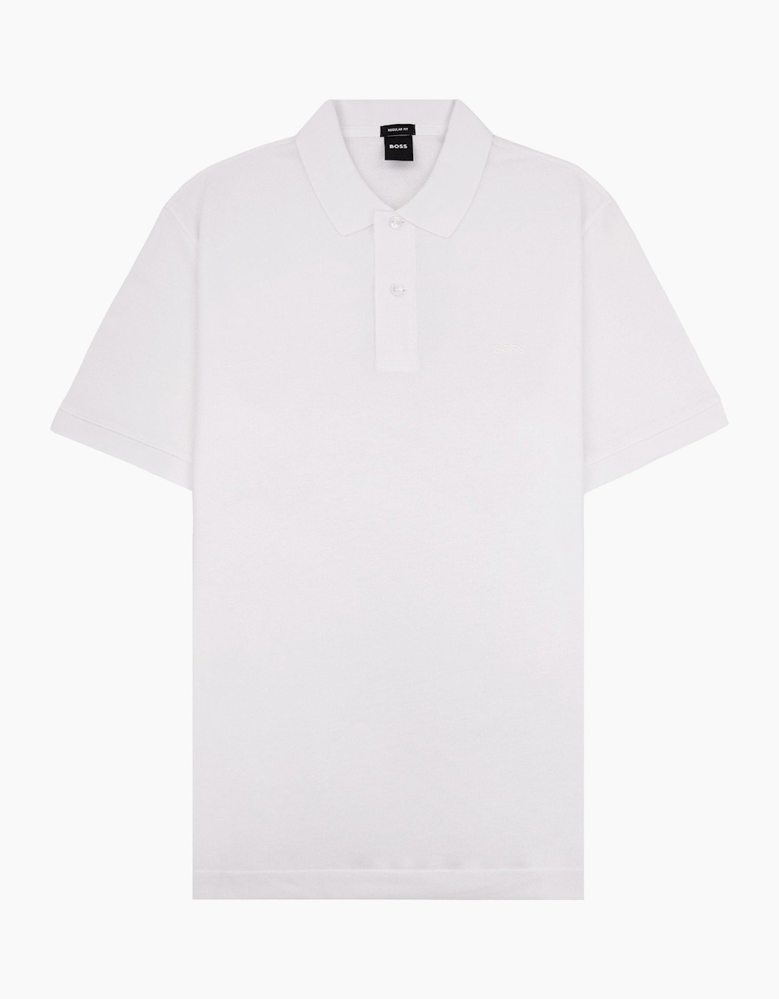 Hugo Boss Pallas Cotton Polo With Embroidered Logo White 100