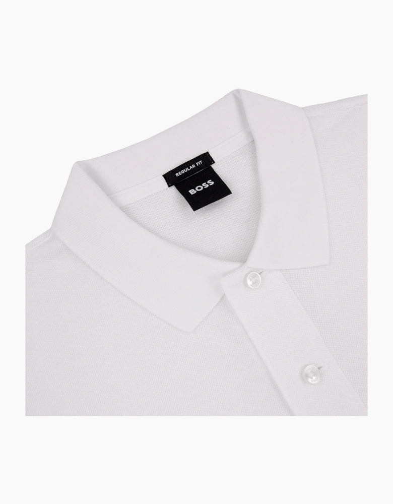 Hugo Boss Pallas Cotton Polo With Embroidered Logo White 100