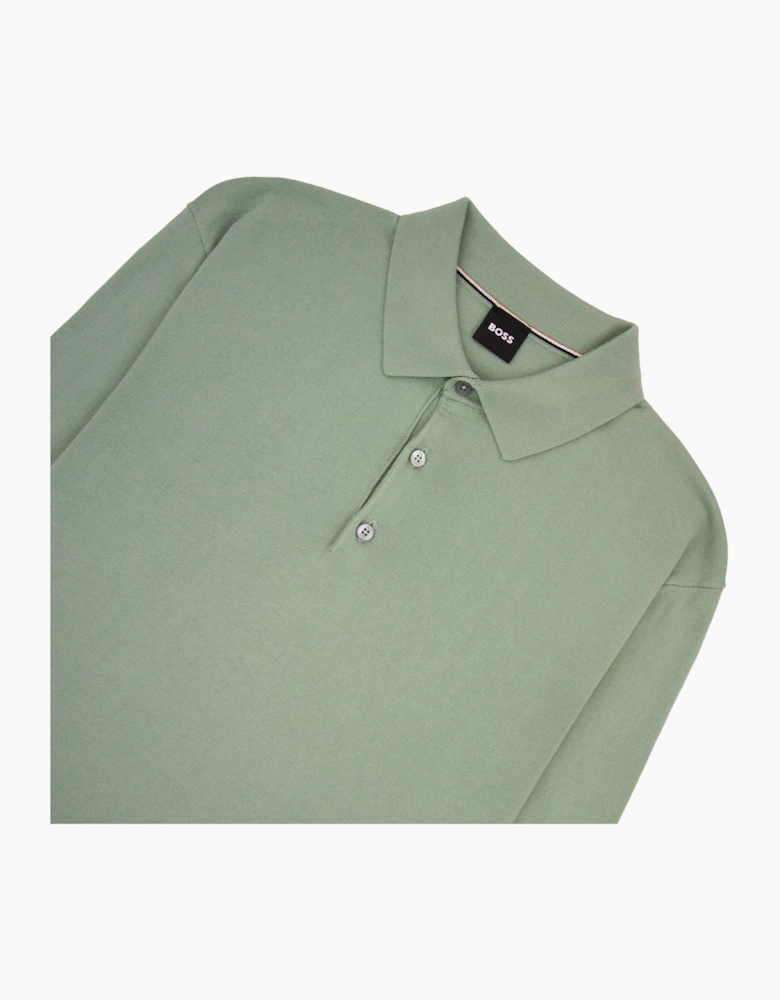 Hugo Boss Cotton Sweater With Polo Collar Green 373